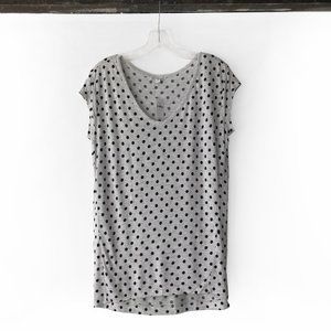GAP grey polka dot scoop neck soft t shirt